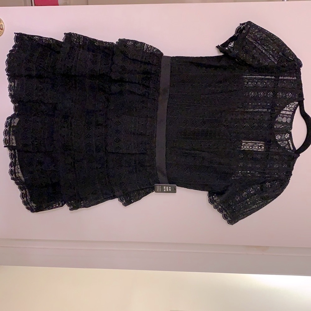 New with tags Express lace tiered fit and flare dress